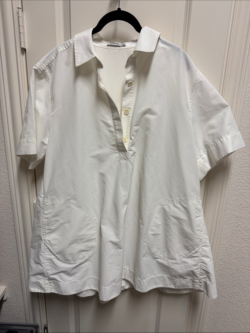 Simkhai white shirt dress